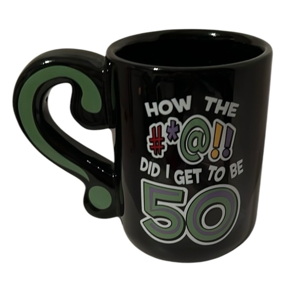 Laid Back Age 50 Black and Green Novelty Mug 12 Oz